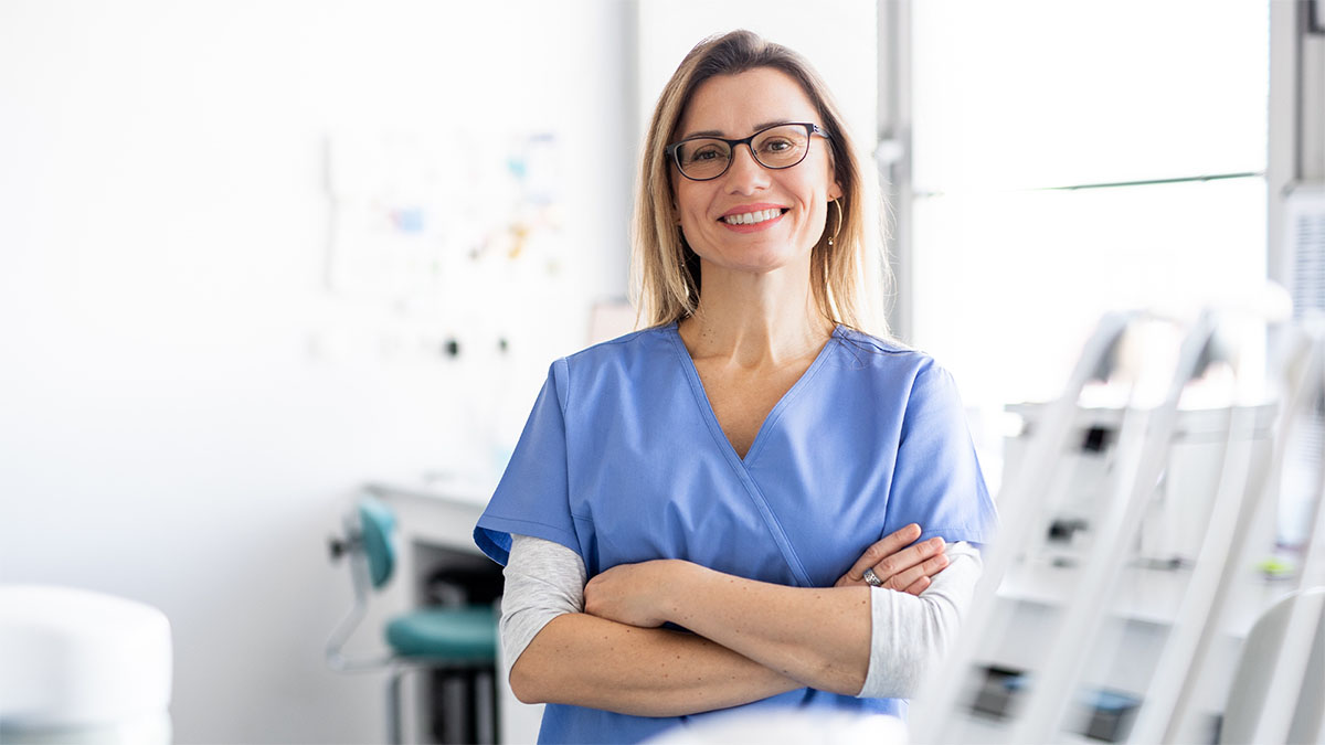 smiling client